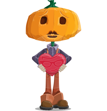 Farm Scarecrow Cartoon Vector Character AKA Peet Pumpkinhead